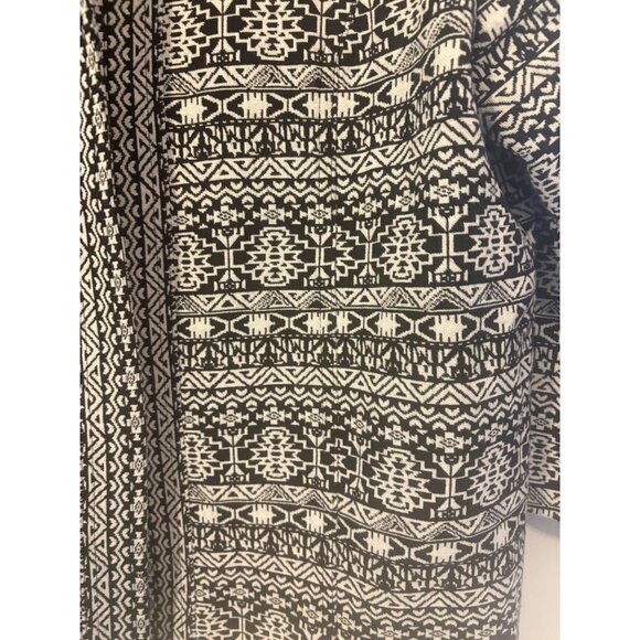 Christopher & Banks Womens Open Front Black & White Patterned Cardigan Jacket S - Picture 3 of 11